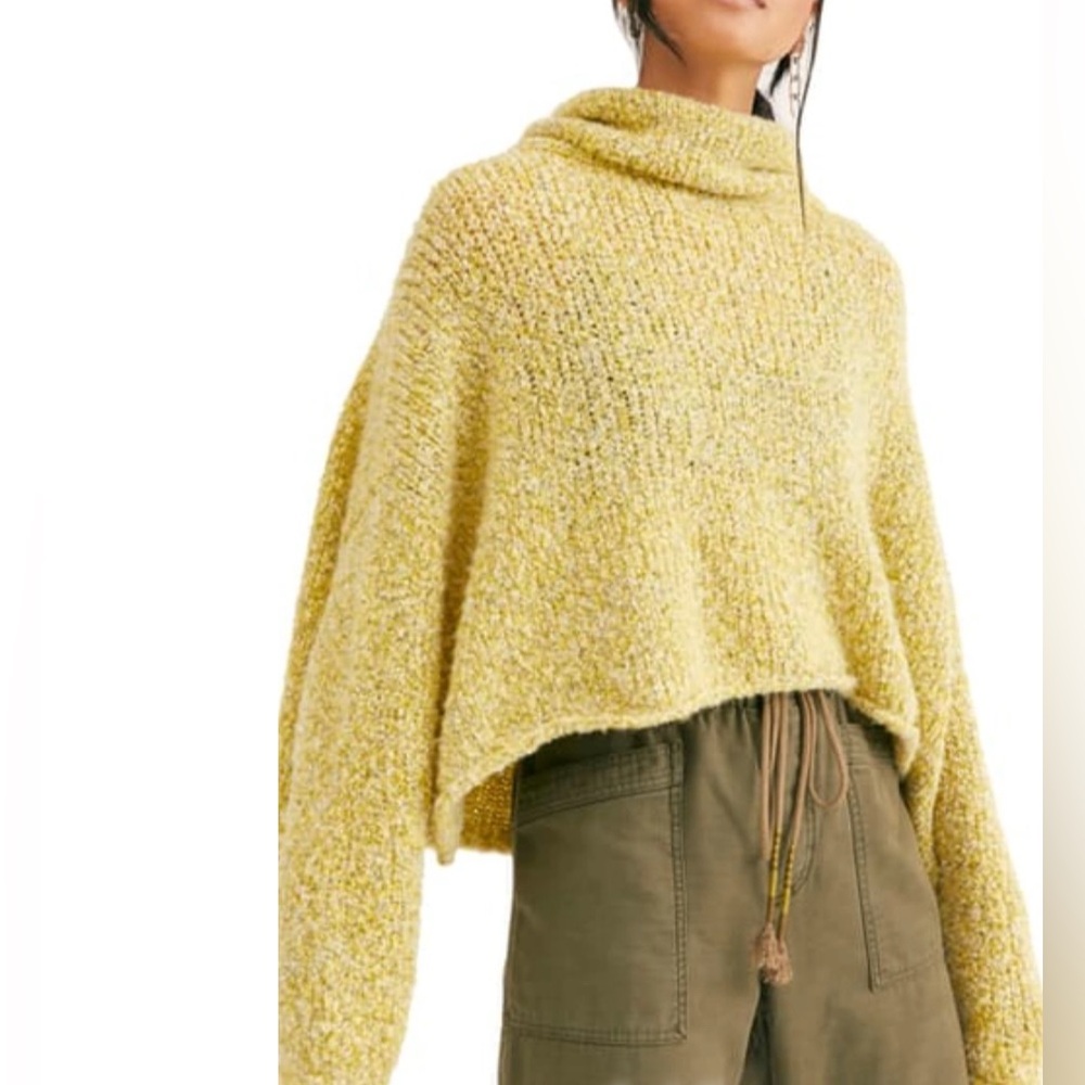 Free People BFF Sweater Green Quince XL